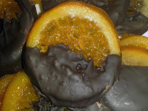 Naranja Confitada con Chocolate